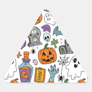 Halloween pattern  triangle sticker
