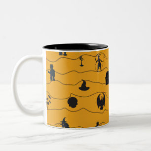 Halloween Pattern Two-Tone Coffee Mug