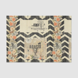 Halloween,pattern,vintage,rustic,old,victorian,col Tissue Paper