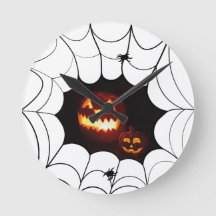 Halloween Pattern with Pumpkins and Spiders
