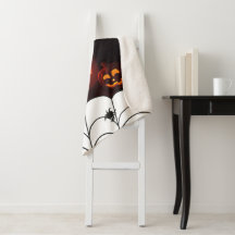 Halloween Pattern with Pumpkins and Spiders