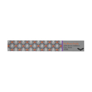 Halloween Pattern Wrap Around Label