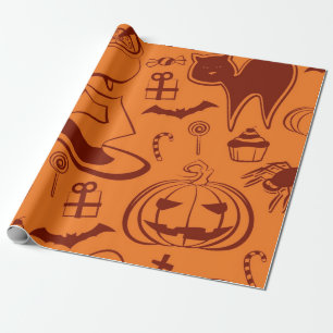 Halloween pattern wrapping paper