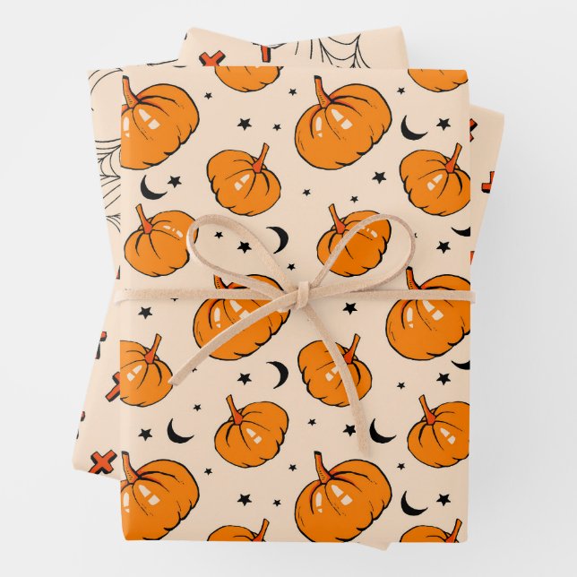Halloween Pattern  Wrapping Paper Sheet (In situ)