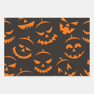 Halloween pattern wrapping paper sheet