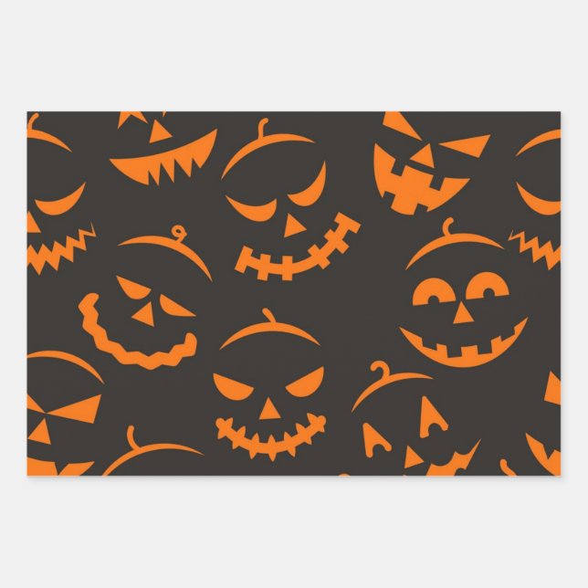 Halloween pattern wrapping paper sheet (Front)