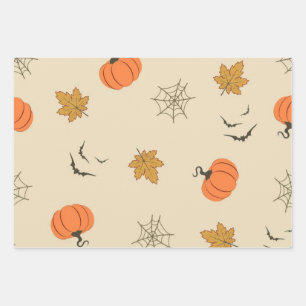 Halloween pattern wrapping paper sheet