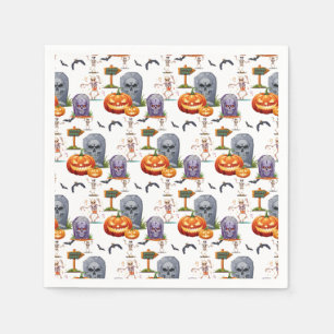 Halloween Patttern On  Napkin