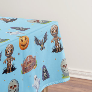Halloween Patttern On Tablecloth