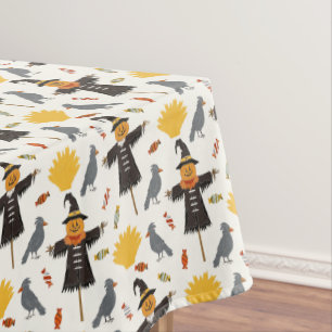 Halloween Patttern Scary Corn Field Characters Tablecloth
