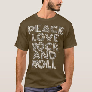 Halloween Peace Love Rock And Roll Music Lover 37 T-Shirt