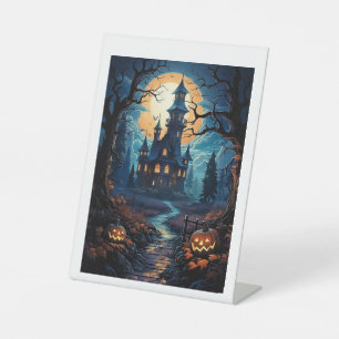 Halloween Pedestal Sign
