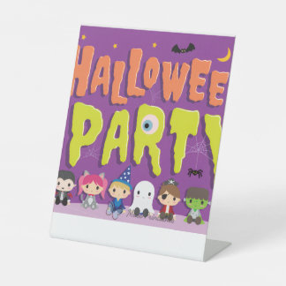 Halloween pedestal sign