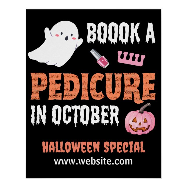 Halloween Pedicure Special Glossy Poster (Front)