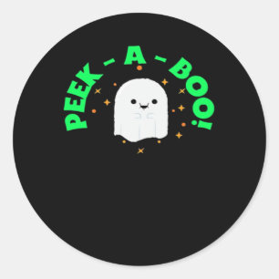 Halloween - Peekabo Classic Round Sticker