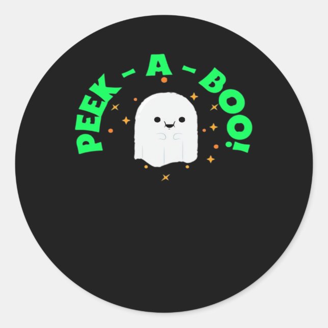 Halloween - Peekabo Classic Round Sticker (Front)
