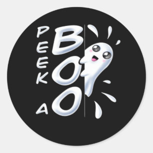Halloween Peekabo Halloween Costume Classic Round Sticker