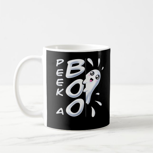 Halloween Peekabo Halloween Costume Coffee Mug (Left)