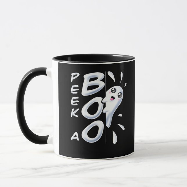 Halloween Peekabo Halloween Costume Mug (Left)