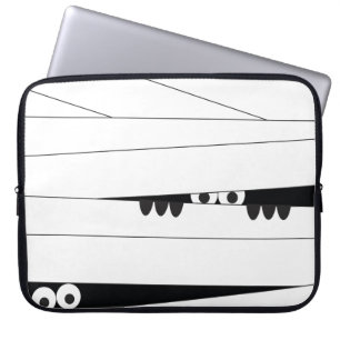 Halloween Peeking Mummy Laptop Sleeve