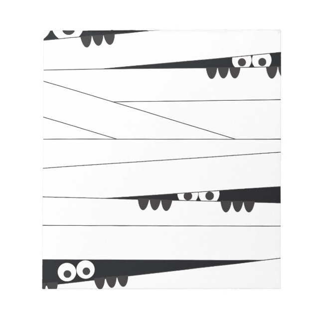 Halloween Peeking Mummy Notepad (Front)