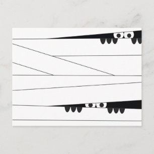 Halloween Peeking Mummy Postcard