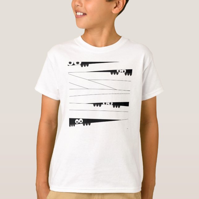 Halloween Peeking Mummy T-Shirt (Front)