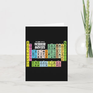 Halloween Periodic Table Of Horror Movies Chemistr Card
