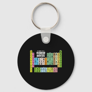 Halloween Periodic Table Of Horror Movies Chemistr Key Ring