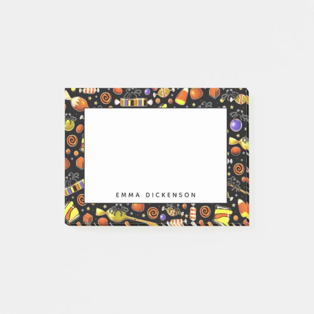 Halloween Personalised Post-it Notes (Front)