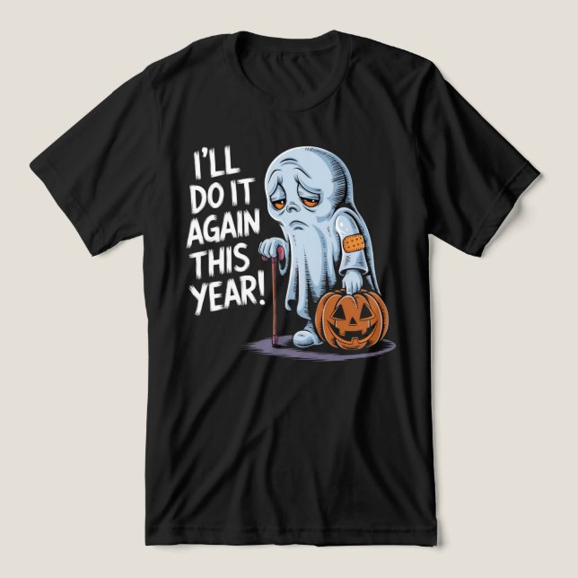 halloween phantom Tri-Blend shirt (Design Front)