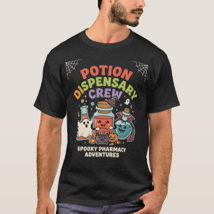 Halloween Pharmacy Potion Crew T-Shirt