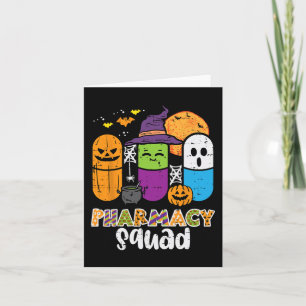 Halloween Pharmacy Squad PIlls Costume Pharmacist  Card