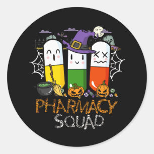Halloween Pharmacy Squad PIlls Costume Pharmacist Classic Round Sticker