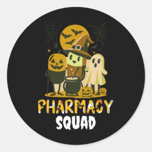 Halloween Pharmacy Squad Pills Costume Pharmacist  Classic Round Sticker
