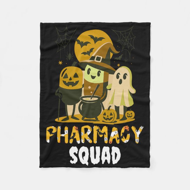 Halloween Pharmacy Squad Pills Costume Pharmacist  Fleece Blanket (Front)