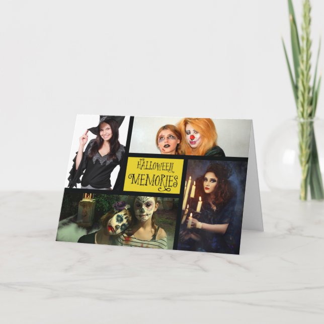 Halloween Photo Memories Customisable Card (Front)