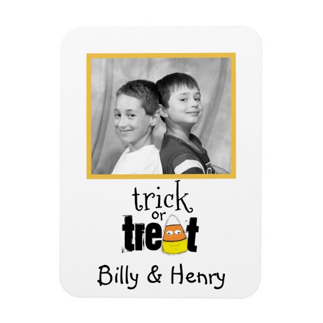 Halloween Photo Whimsical Cute Candy Corn Funny Magnet (Vertical)