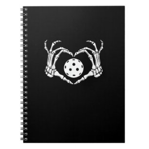 Halloween Pickle Skeleton Heart Hands Notebook