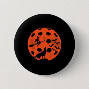 Halloween Pickleball Moon Spooky Graphic 6 Cm Round Badge