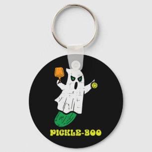 Halloween Pickleball Pickle Boo Ghost Costume Men Key Ring