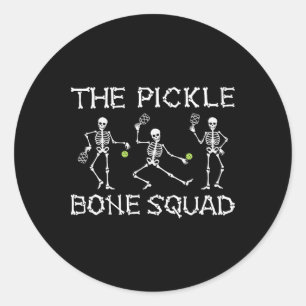 Halloween Picklell The Pickle Bone Squad Skeleton Classic Round Sticker