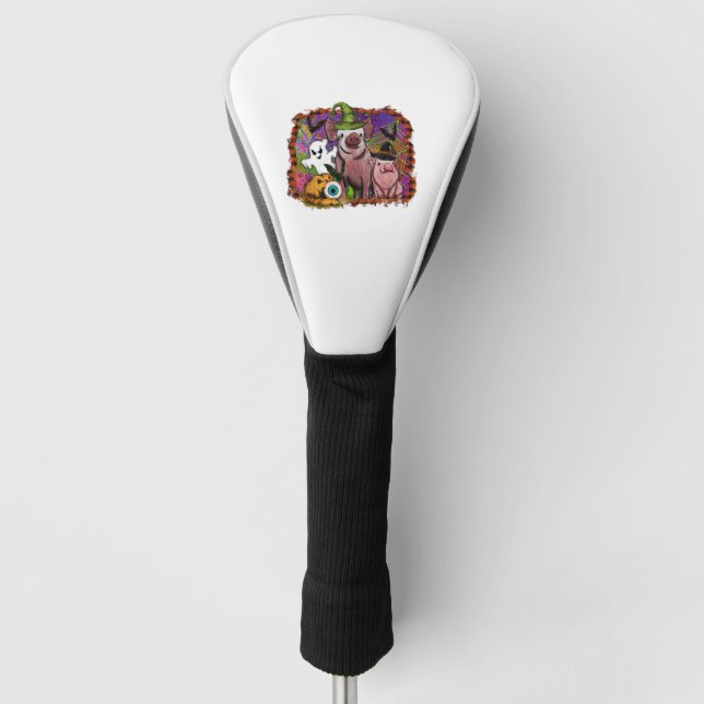 Halloween Pigs Golf Head Cover (Front)