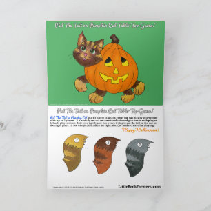 Halloween Pin The Tail Game Greeting Card