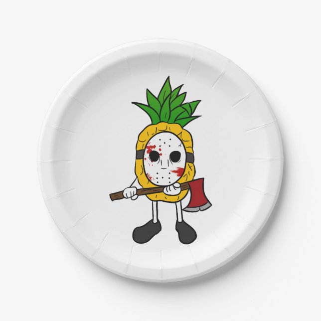Halloween Pineapple  Paper Plate (Front)