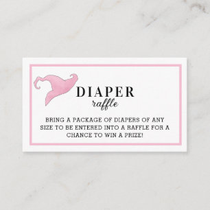 Halloween Pink a Baby is Brewing Diaper Raffle  Enclosure Card