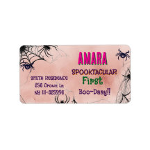Halloween Pink and spiders Birthday Halloween