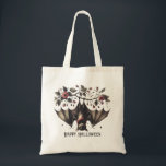 Halloween Pink Flowers Evil Bat Green Leaves Tote Bag<br><div class="desc">Halloween Pink Flowers Evil Bat Green Leaves Tote Bag. Unique,  beautiful,  stylish design. Easy to be personalised. Font style,  size,  and colours can be changed. Matching items are available.</div>