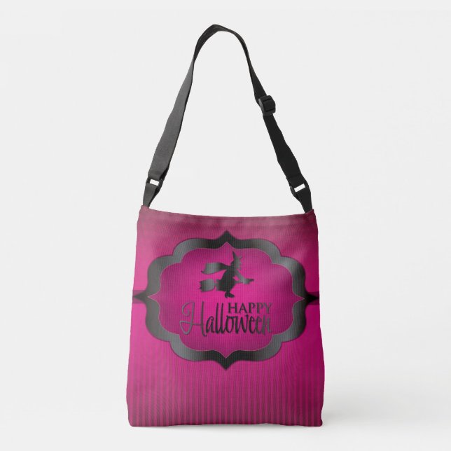 Halloween pink witch crossbody bag (Back)