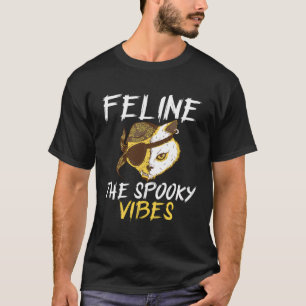 Halloween Pirate Cat Kitten Skulls Cross Bones Eye T-Shirt